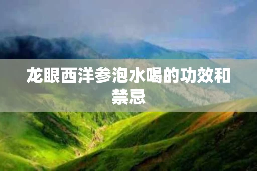 龙眼西洋参泡水喝的功效和禁忌