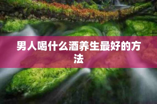 男人喝什么酒养生最好的方法