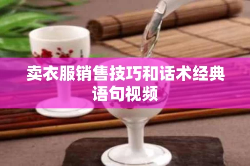 卖衣服销售技巧和话术经典语句视频