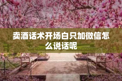 卖酒话术开场白只加微信怎么说话呢