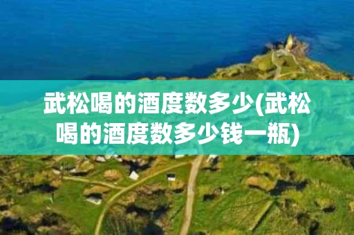 武松喝的酒度数多少(武松喝的酒度数多少钱一瓶)