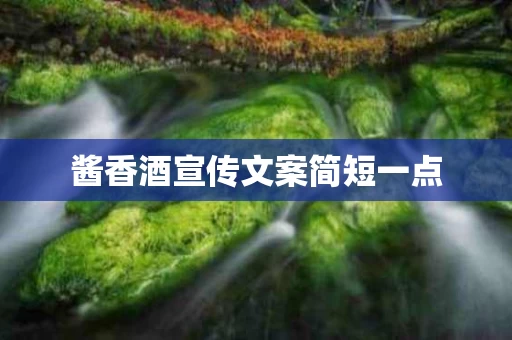 酱香酒宣传文案简短一点
