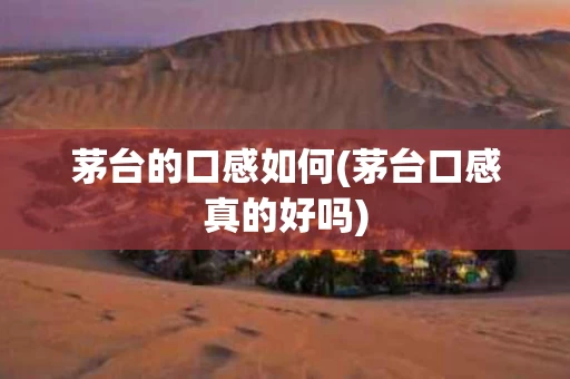 茅台的口感如何(茅台口感真的好吗)