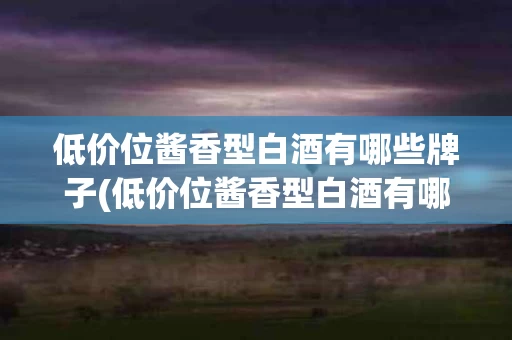 低价位酱香型白酒有哪些牌子(低价位酱香型白酒有哪些牌子好)