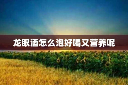 龙眼酒怎么泡好喝又营养呢