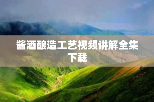 酱酒酿造工艺视频讲解全集下载