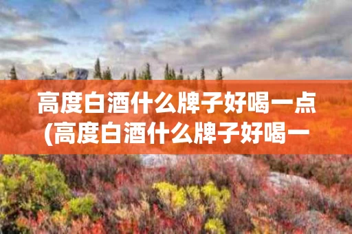 高度白酒什么牌子好喝一点(高度白酒什么牌子好喝一点儿)