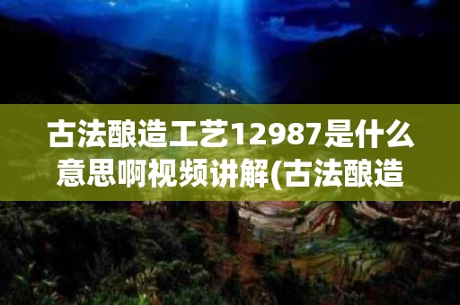 古法酿造工艺12987是什么意思啊视频讲解(古法酿造工艺12987是什么意思啊视频讲解一下)