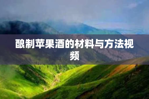 酿制苹果酒的材料与方法视频