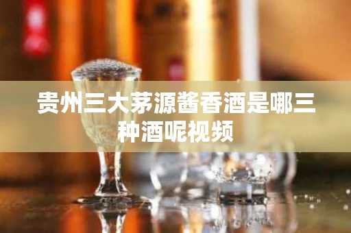 贵州三大茅源酱香酒是哪三种酒呢视频