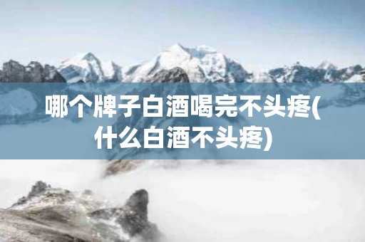 哪个牌子白酒喝完不头疼(什么白酒不头疼) 哪个牌子白酒喝完不头疼(什么白酒不头疼)