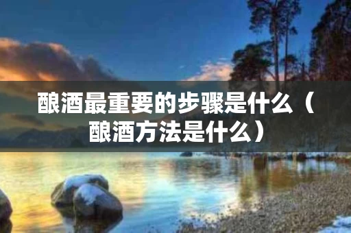 酿酒最重要的步骤是什么（酿酒方法是什么）
