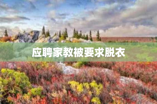 应聘家教被要求脱衣