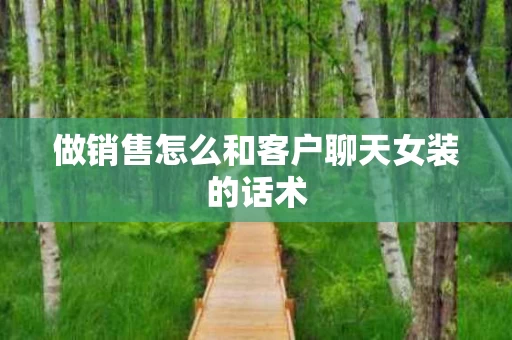 做销售怎么和客户聊天女装的话术