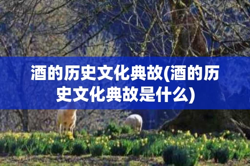 酒的历史文化典故(酒的历史文化典故是什么)