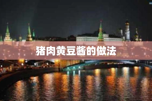 猪肉黄豆酱的做法