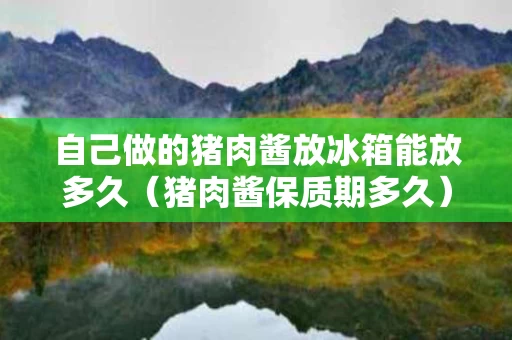 自己做的猪肉酱放冰箱能放多久（猪肉酱保质期多久）