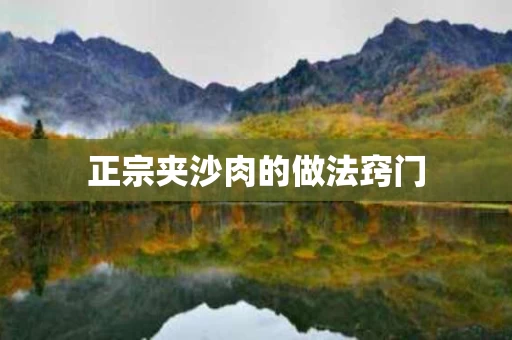 正宗夹沙肉的做法窍门