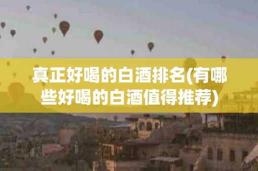 真正好喝的白酒排名(有哪些好喝的白酒值得推荐)