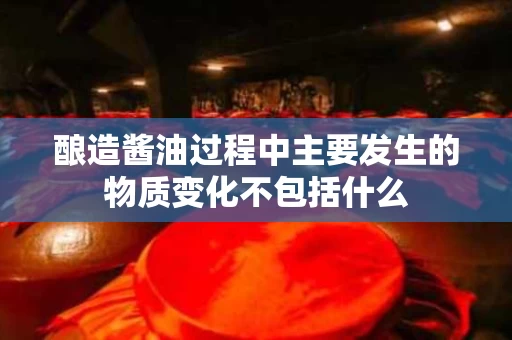 酿造酱油过程中主要发生的物质变化不包括什么