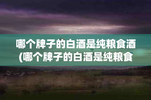 哪个牌子的白酒是纯粮食酒(哪个牌子的白酒是纯粮食酒呢)