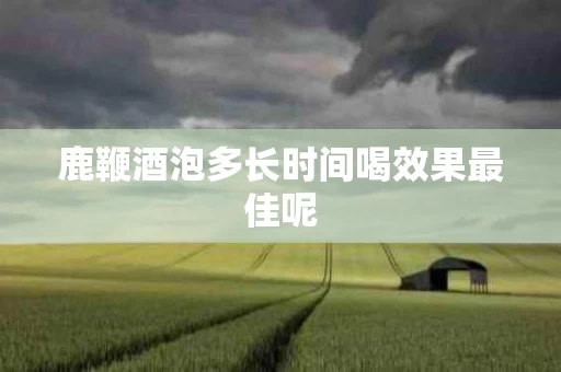 鹿鞭酒泡多长时间喝效果最佳呢