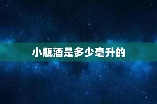 小瓶酒是多少毫升的