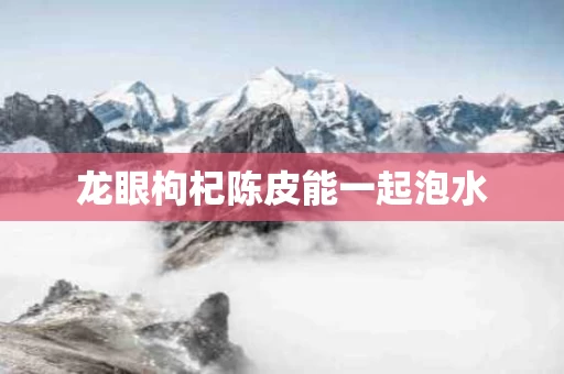 龙眼枸杞陈皮能一起泡水