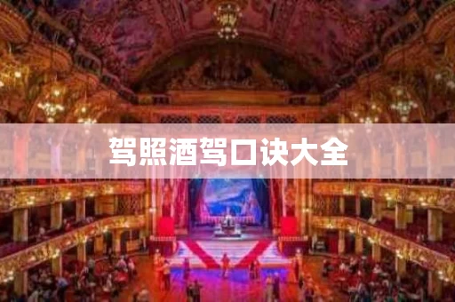 驾照酒驾口诀大全