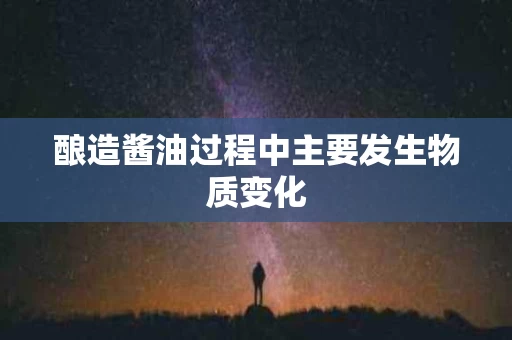 酿造酱油过程中主要发生物质变化