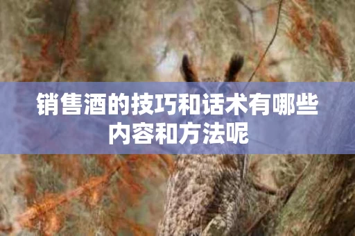 销售酒的技巧和话术有哪些内容和方法呢