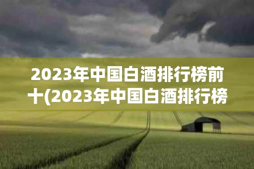 2023年中国白酒排行榜前十(2023年中国白酒排行榜前十名有哪些)
