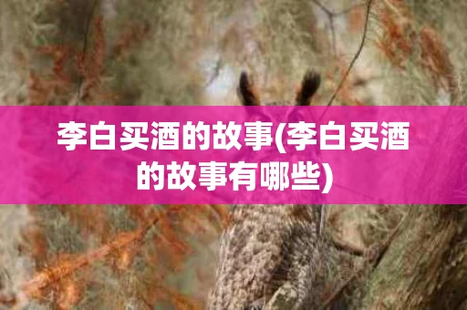 李白买酒的故事(李白买酒的故事有哪些)