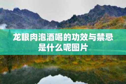 龙眼肉泡酒喝的功效与禁忌是什么呢图片