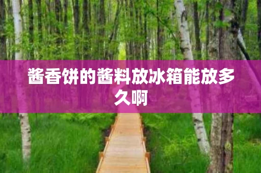酱香饼的酱料放冰箱能放多久啊