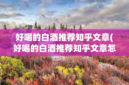 好喝的白酒推荐知乎文章(好喝的白酒推荐知乎文章怎么写)