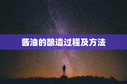 酱油的酿造过程及方法