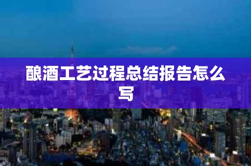 酿酒工艺过程总结报告怎么写