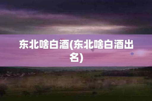 东北啥白酒(东北啥白酒出名)