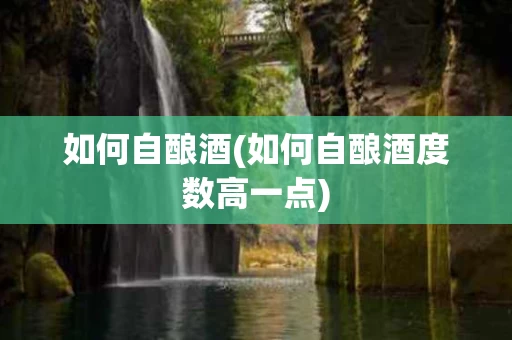 如何自酿酒(如何自酿酒度数高一点)