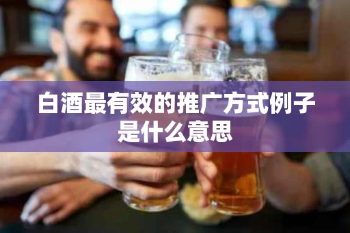 白酒最有效的推广方式例子是什么意思