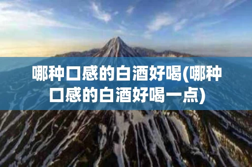 哪种口感的白酒好喝(哪种口感的白酒好喝一点)