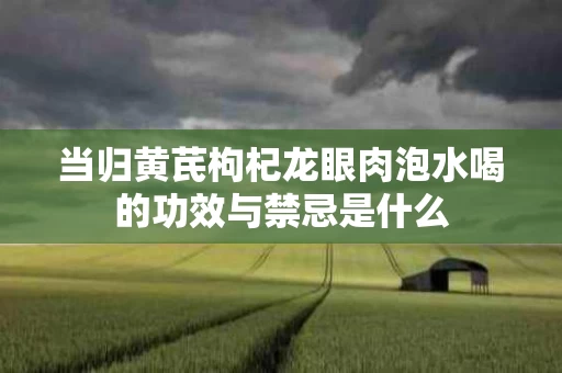 当归黄芪枸杞龙眼肉泡水喝的功效与禁忌是什么