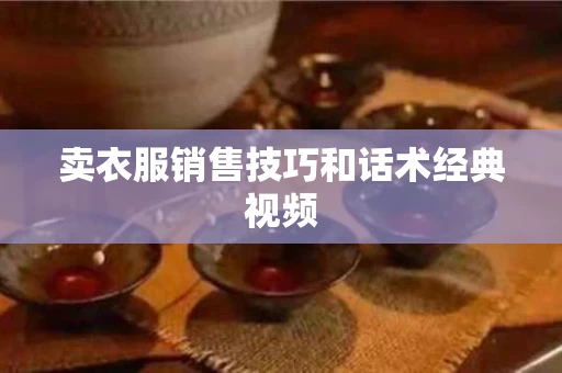 卖衣服销售技巧和话术经典视频
