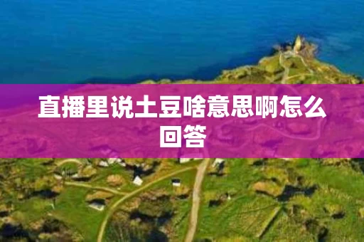 直播里说土豆啥意思啊怎么回答