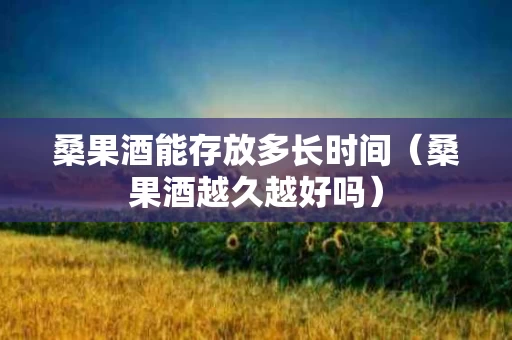 桑果酒能存放多长时间（桑果酒越久越好吗）