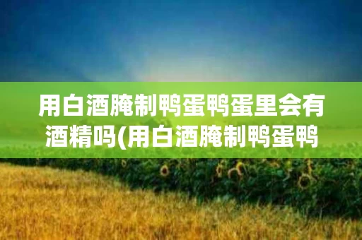 用白酒腌制鸭蛋鸭蛋里会有酒精吗(用白酒腌制鸭蛋鸭蛋里会有酒精吗能吃吗)