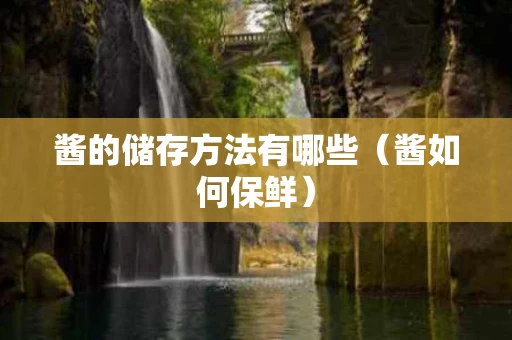 酱的储存方法有哪些（酱如何保鲜）