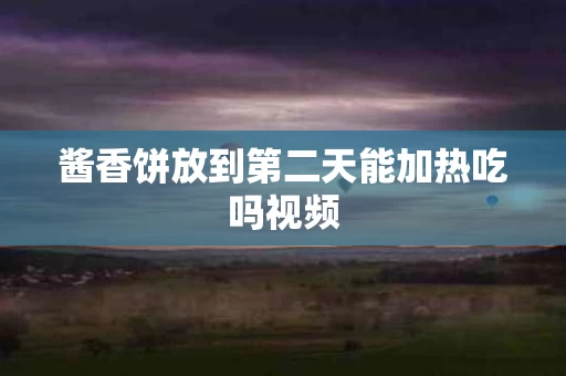 酱香饼放到第二天能加热吃吗视频
