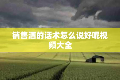 销售酒的话术怎么说好呢视频大全